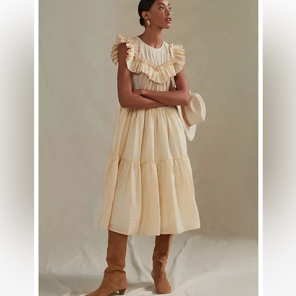 Corey Lynn Calter ruffled midi dress